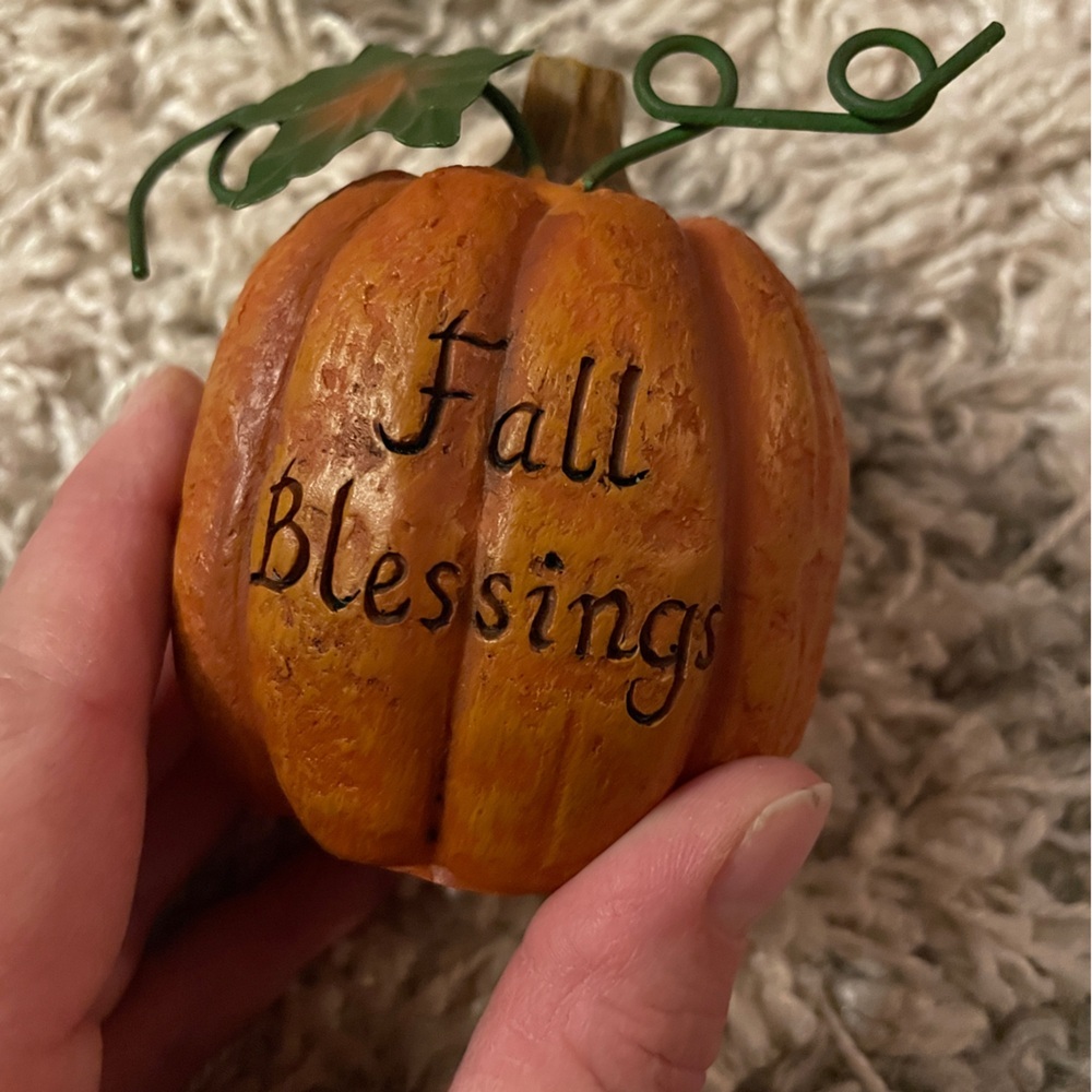Fall Blessings Pumpkin Decor - Picture 1 of 4